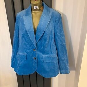 Boden Bright Blue Corduroy Blazer